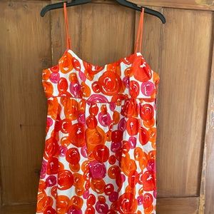 NWT Signature London Style Orange Pink Sun Dress 16